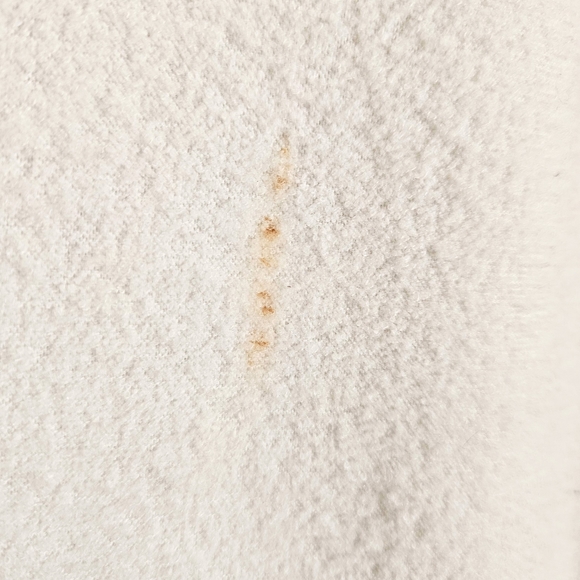 JLO Cream White Terry Hooded Robe Top & Pants w/ Satin Sports Stripe Size Large - Picture 12 of 14